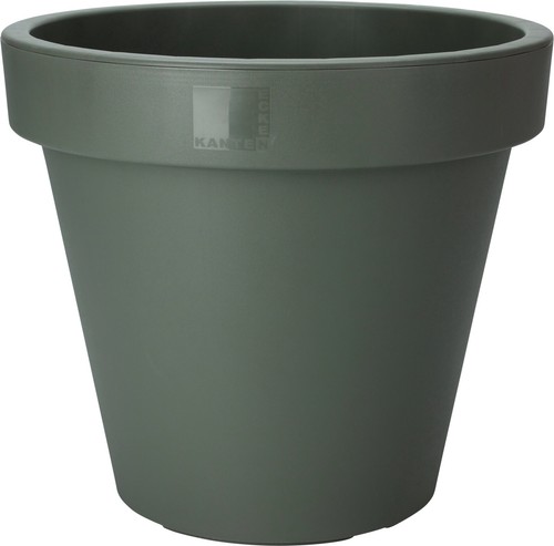 Green large plant pot round - green,