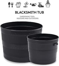 BLACK PLASTIC PLANTER PLANT