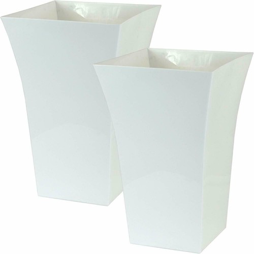 Large white square plant - x,